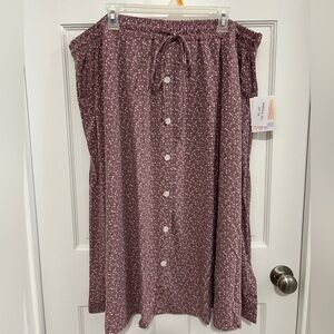 LuLaRoe Mauve Button-Down Marsha Skirt